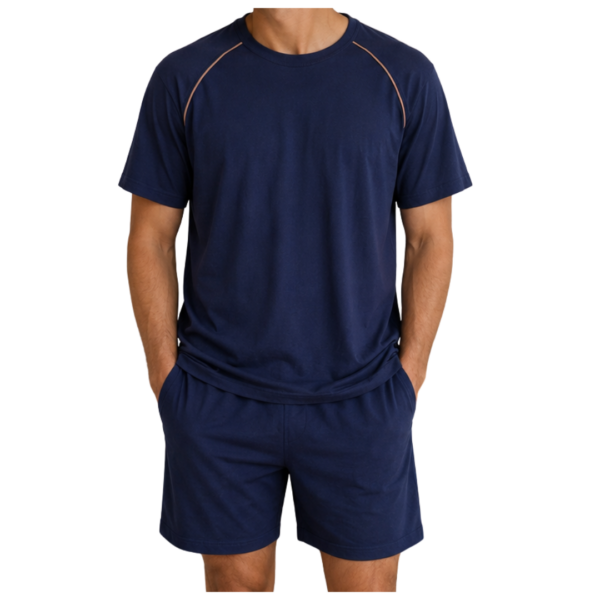 Pijama verano azul Hombre 100% Algodón pima